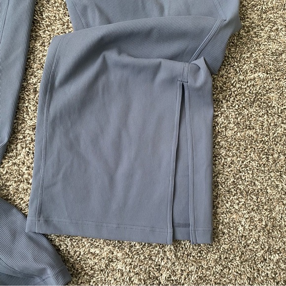 Zella NWT Live In High Waist Rib Wide Leg Pants in Grey Folkstone size Medium - Picture 5 of 7